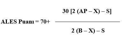 ales puan formülü